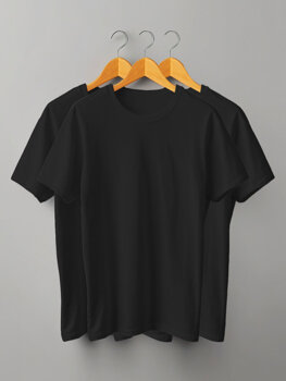 Bolf Damen T-Shirt uni Schwarz  SD211-3P 3PACK