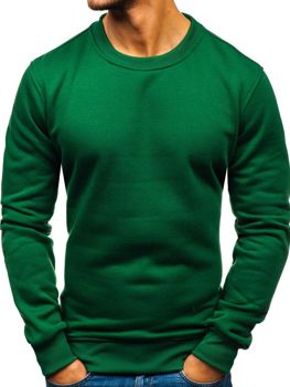 Bolf Herren Sweatshirt ohne Kapuze Grün  2001