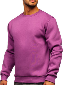 Bolf Herren Warmes Sweatshirt ohne Kapuze Violett  2001