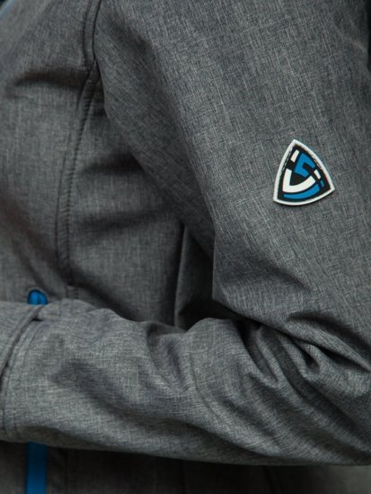 Bolf Damen Übergangsjacke Softshell Jacke Grau-Blau  AB001