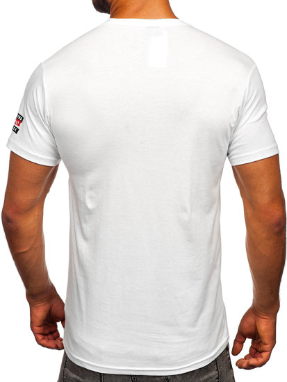 Bolf Herren Baumwoll T-Shirt Weiß  14514
