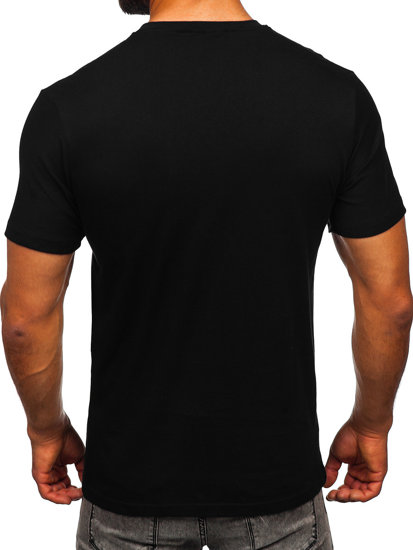Bolf Herren T-Shirt Baumwoll Shirt Schwarz  0001
