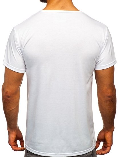 Bolf Herren T-Shirt mit Motiv Weiß  KS1995