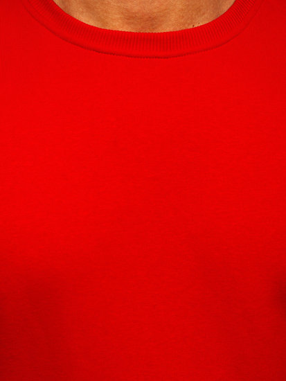 Bolf Herren Warmes Sweatshirt ohne Kapuze Rot  2001