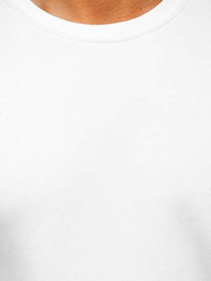 Bolf Herren Warmes Sweatshirt ohne Kapuze Weiß  2001