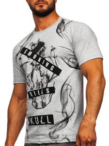 Bolf Herren Baumwoll T-Shirt Grau  14701