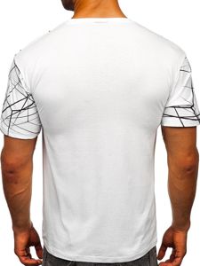 Bolf Herren T-Shirt mit Motiv Weiß SS10935