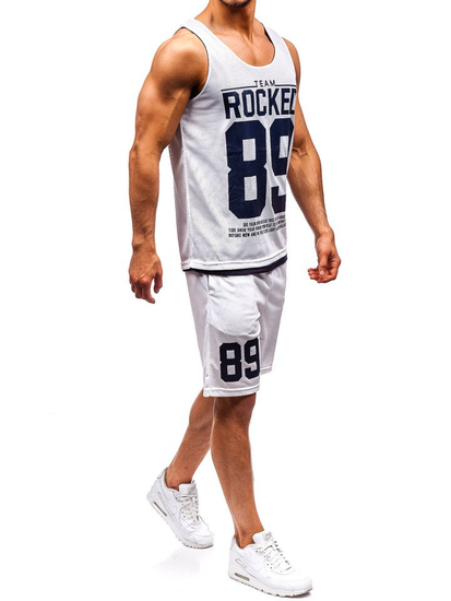 Herren Set T-Shirt + Kurze Hose Weiß Bolf 100780