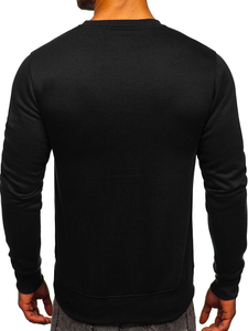 Herren Sweatshirt ohne Kapuze Schwarz Bolf 2001